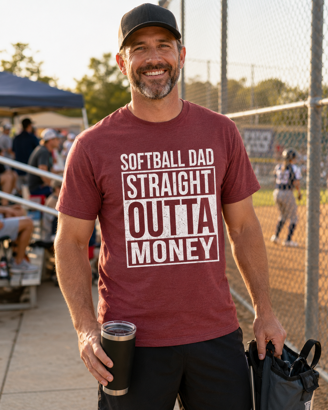 Softball Dad – Straight Outta Money Tee