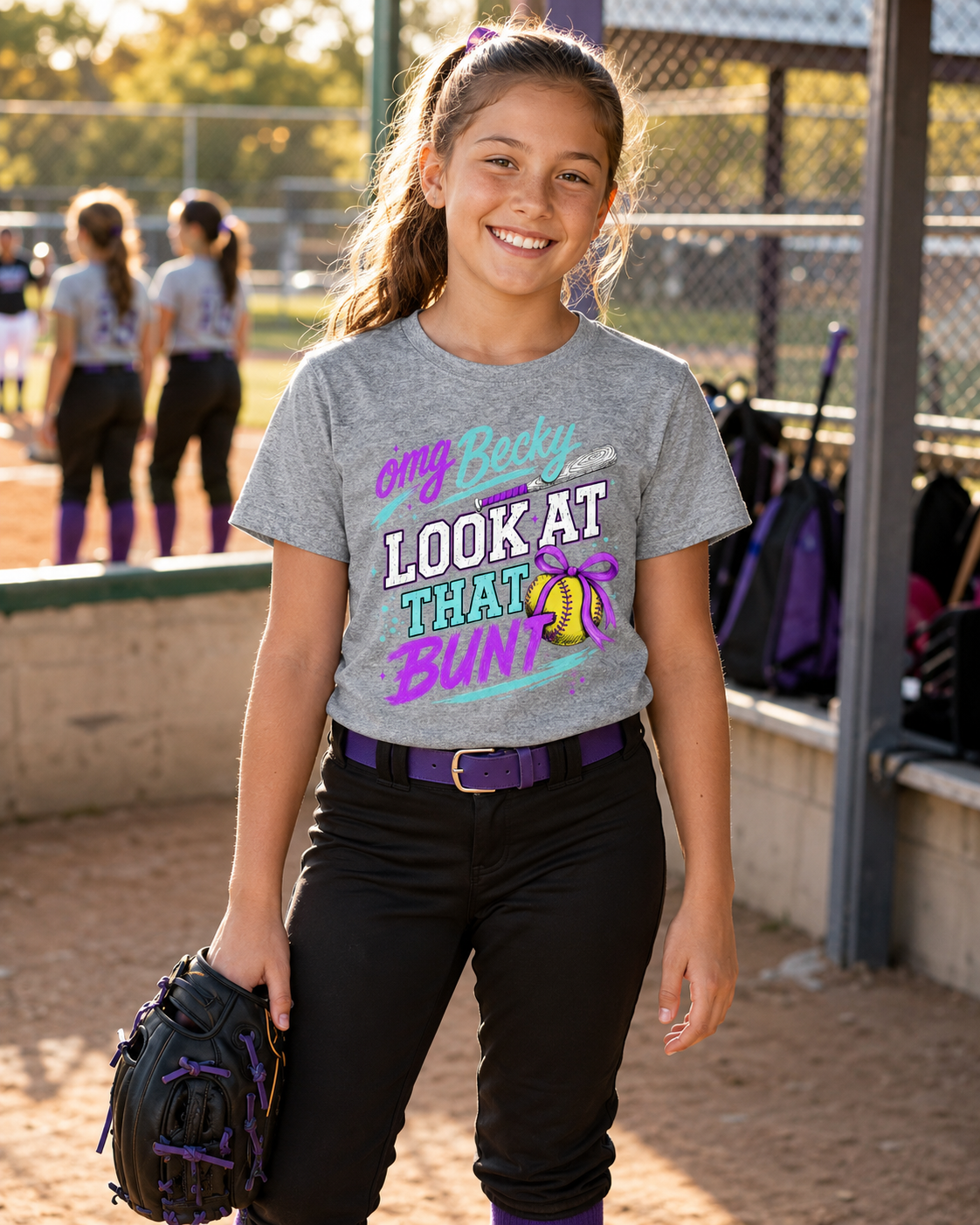 "OMG Becky Look at That Bunt" Kids Tee