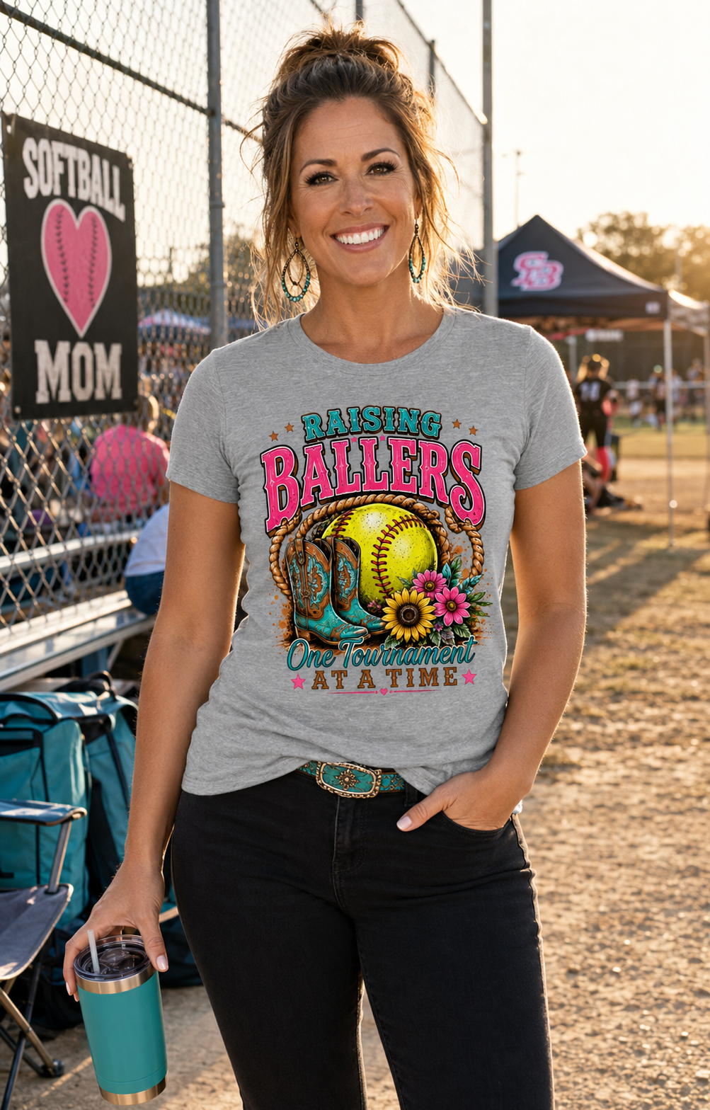 Raising Ballers Women’s Softball T-Shirt