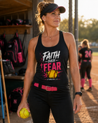 Faith Over Fear Softball Racerback Tank