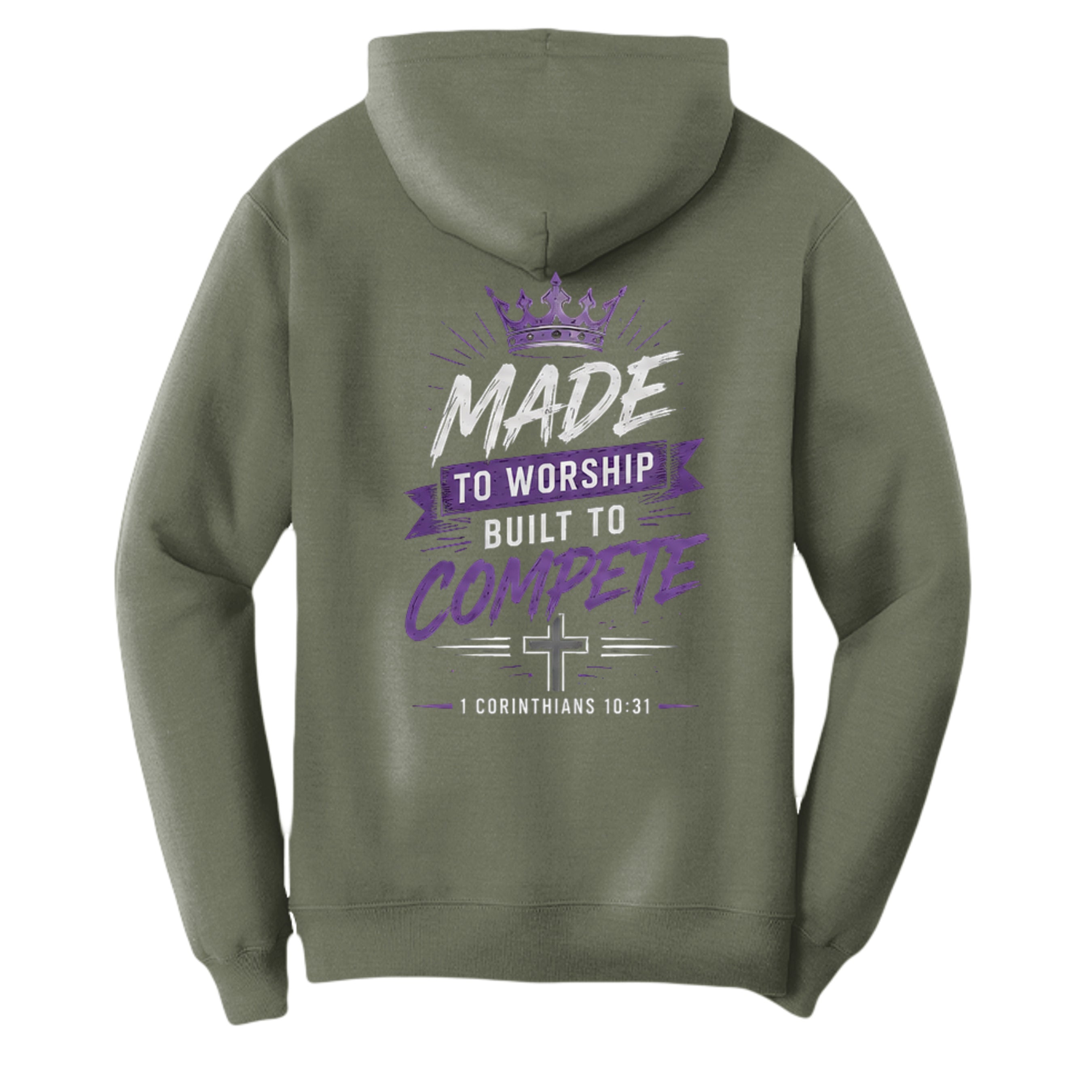 Olive Drab Green Heather - PC78H - BACK