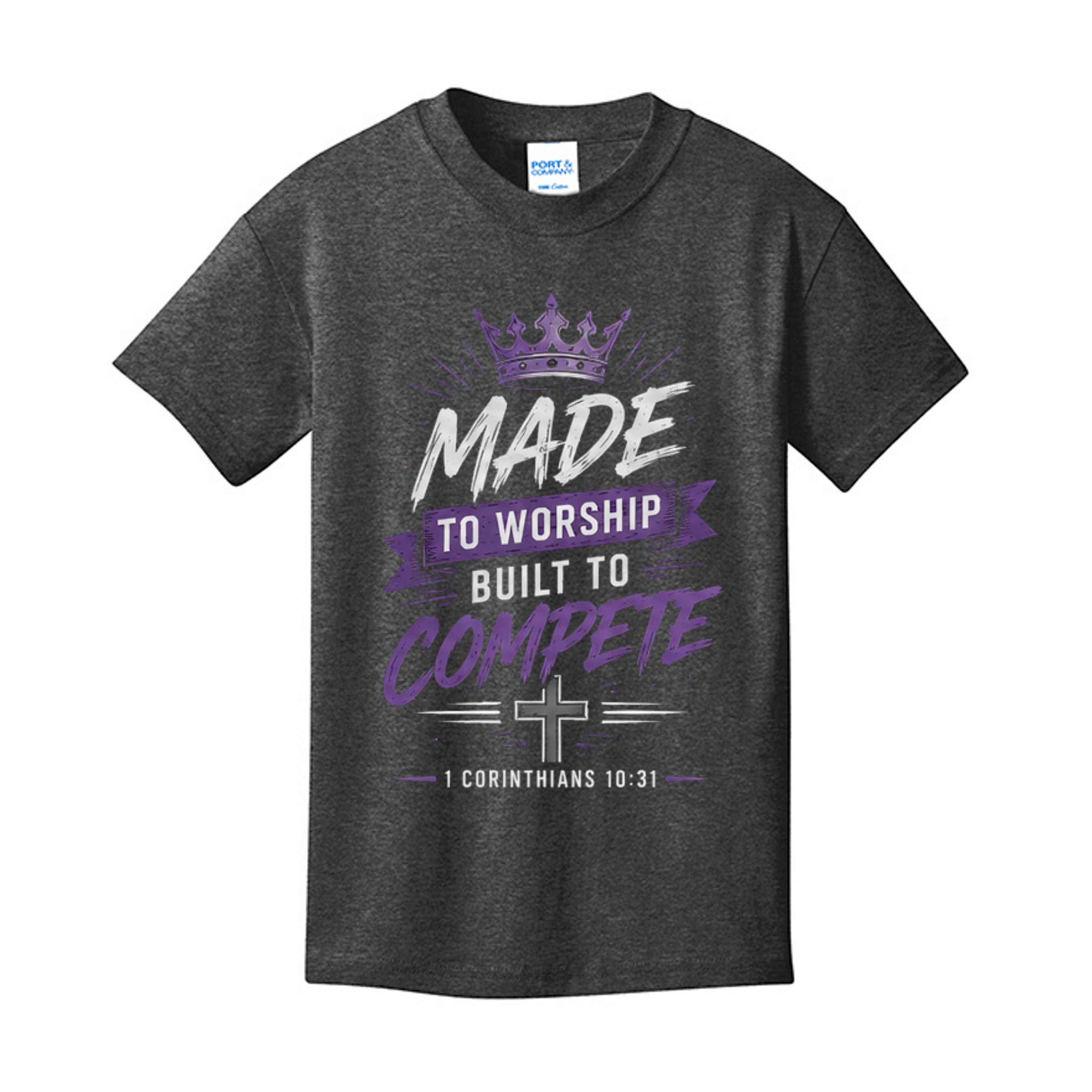 Dark Heather Grey - PC54Y - FRONT